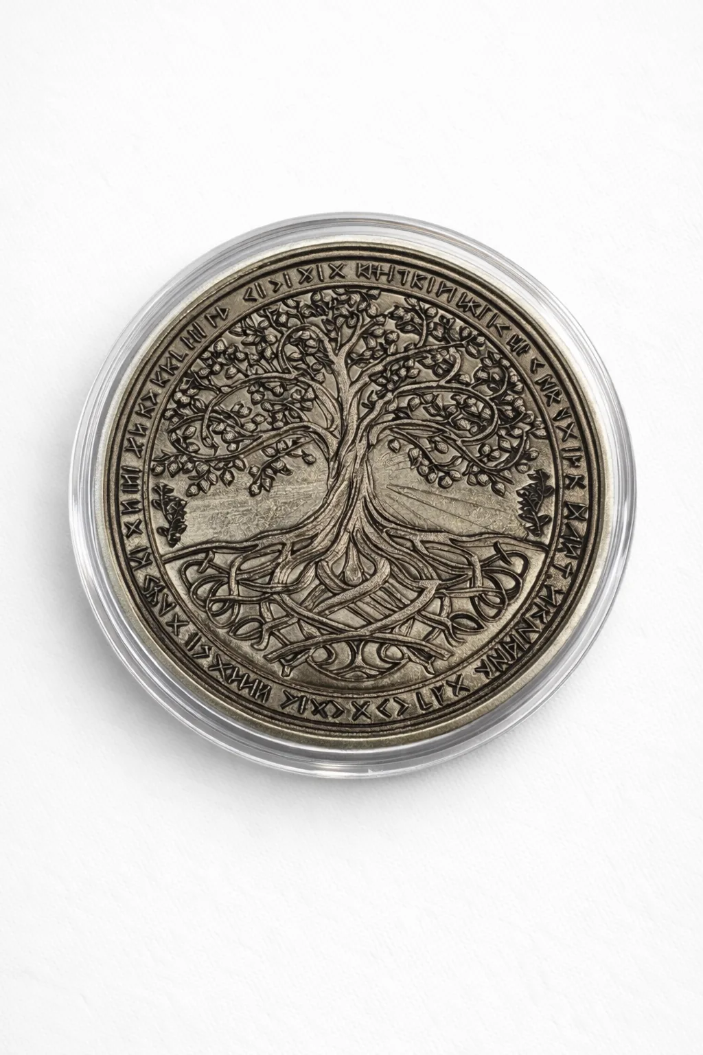 Tree of Life etched into slate
